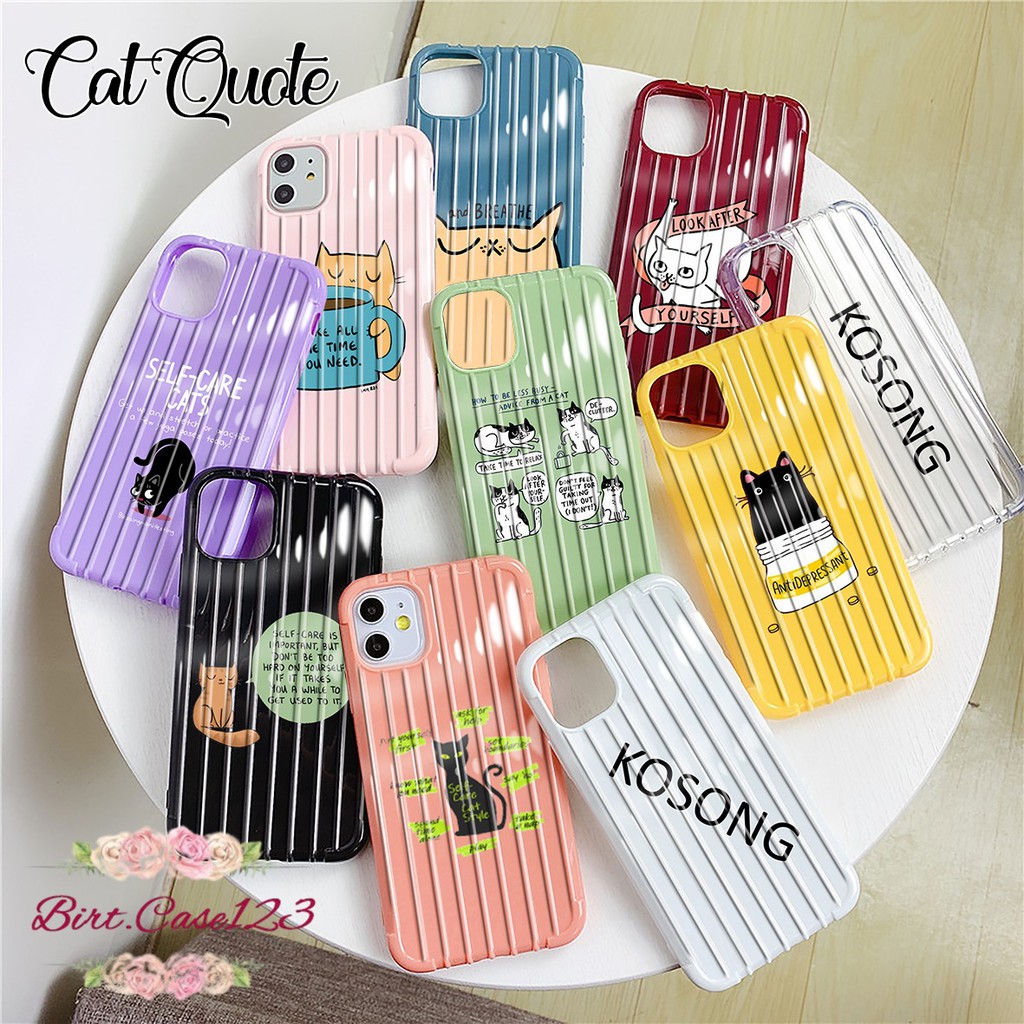 Softcase CAT QUOTE Oppo A3s A1k A5 A9 2020 A7 F9 A5s A31 A52 A92 A37 A53 A83 F1s F11 Pro BC3388