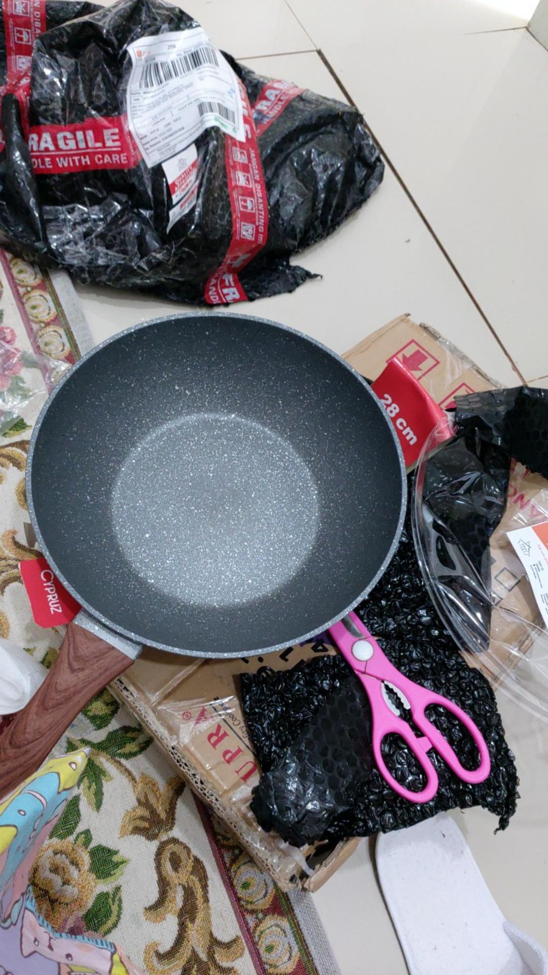 Wajan Penggorengan Induksi 24cm / Fry Wok Marble Cypruz Fp-0641