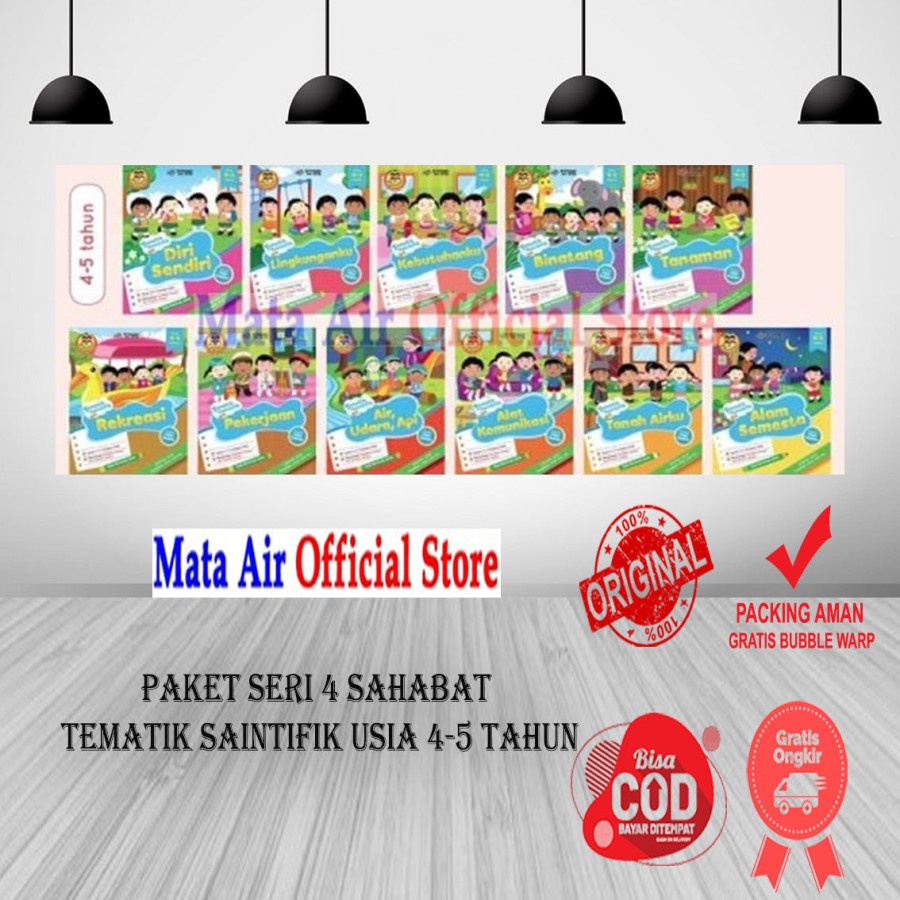 PAKET SERI 4 SAHABAT- TEMATIK SAINTIFIK USIA 4-5 TAHUN - ERLANGGA