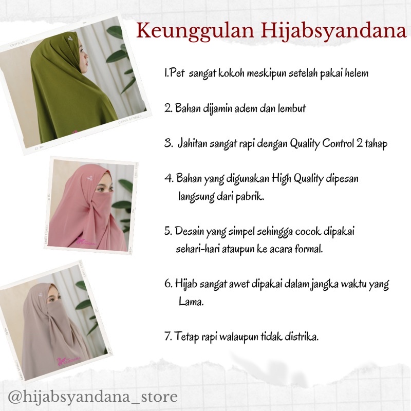 TERPOPULER Hijab Syandana Nesya Hijab Tampa Pet Khimar Tampa Pet Jilbab Tampa Pet Non Pet Syandana