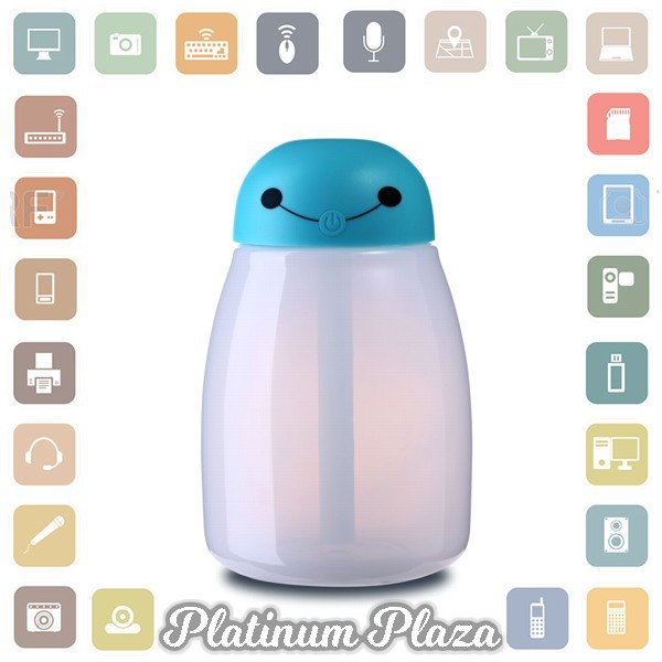 Baymax Mini LED RGB Humidifier USB 400ml - Blue`9LG8WQ-