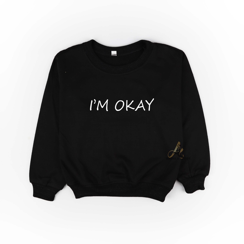 SWEATER POLOS ANAK TANPA KUPLUK SABLON IM OKAY