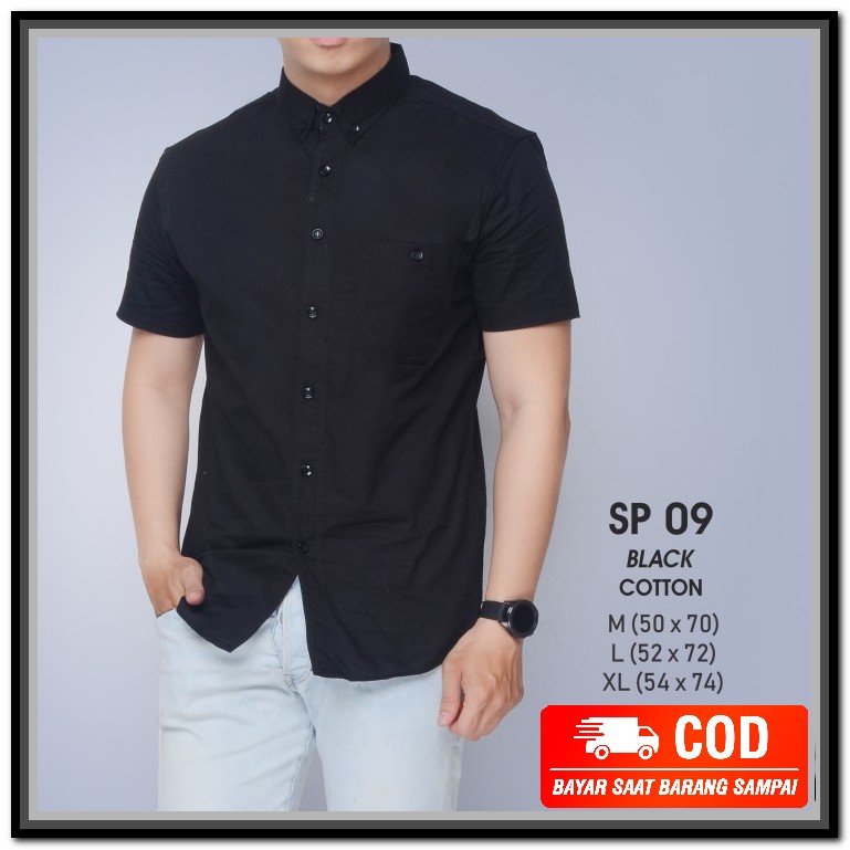 S301 Kemeja Kuliah Pria Murah Warna Abu Tua Bahan Cotton Oxford P JP734 Kemeja Pendek Pria Cowok For