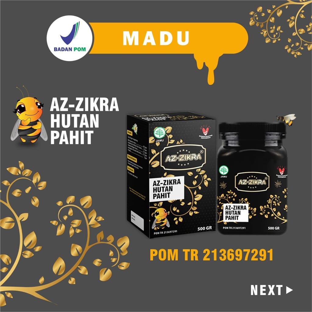 Jual MADU AZ-ZIKRA KEMASAN PREMIUM HUTAN PAHIT 500GR ORIGINAL BPOM