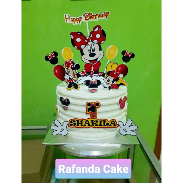 topper kue ultah mickey mouse toper minnie custom nama