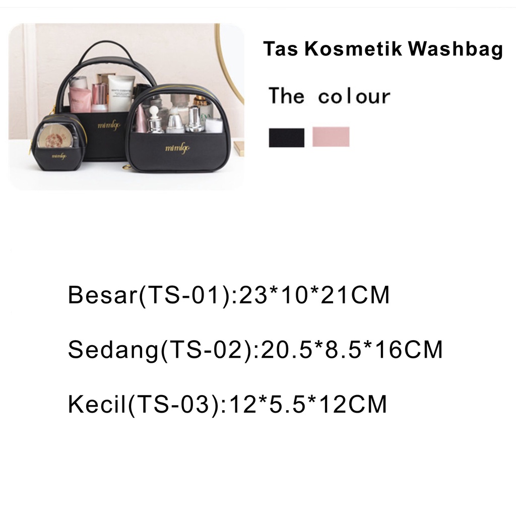 Tas Kosmetik Washbag / Cosmetic Bag Organizer / Tas Alat MakeUp TS01