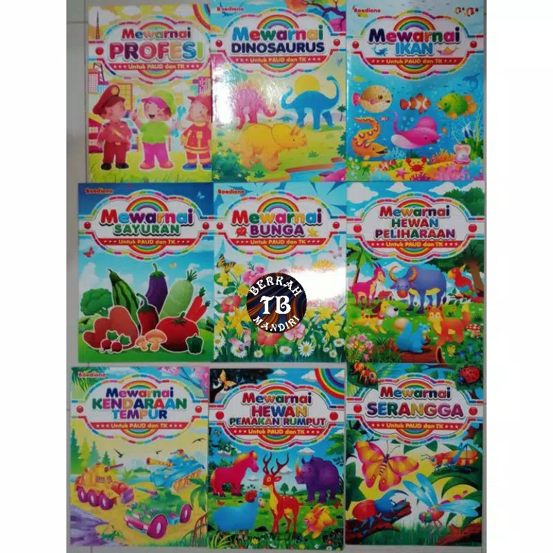 BUKU MEWARNAI BESAR UNTUK PAUD DAN TK 24 HALAMAN 21×27CM