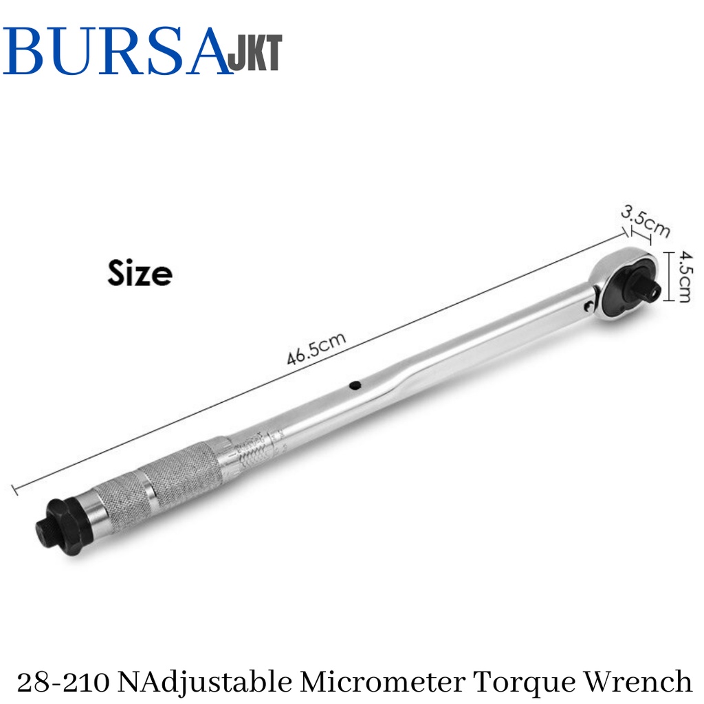 ADJUSTABLE TORQUE WRENCH 1/2 INCH 28 - 210NM KUNCI MICROMETER MOMEN MOTOR