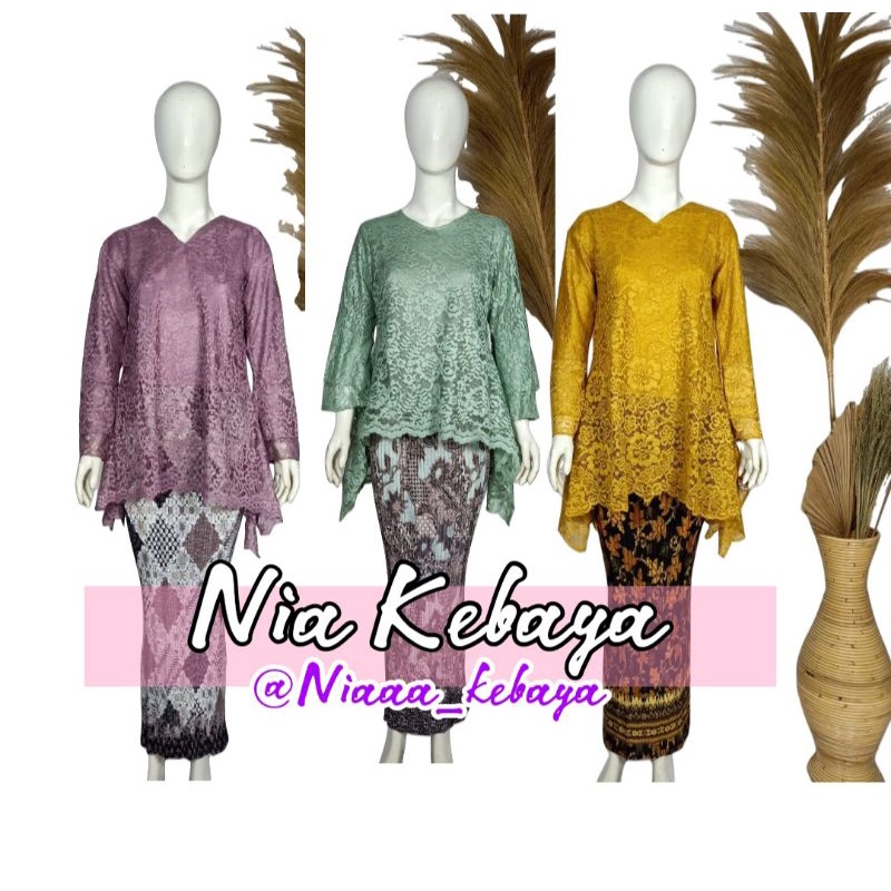 NiaKebaya • ATASAN SAJA / KEBAYA ASYARI BROKAT / KEBAYA RINJANI BLOUSE WANITA MODERN / KEBAYA TERBAR
