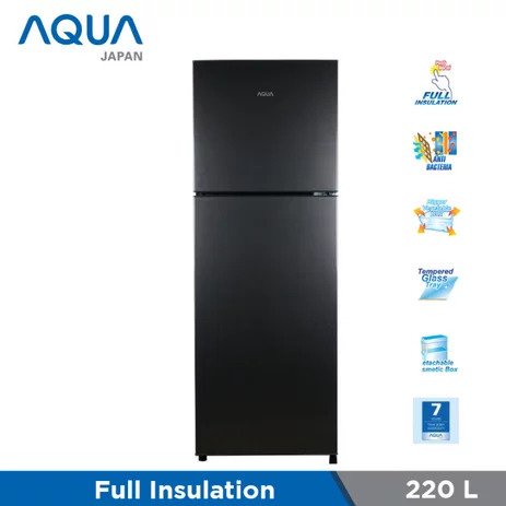 Kulkas 2 Pintu AQUA AQR-D261 DS/LS AQR D261Low Watt