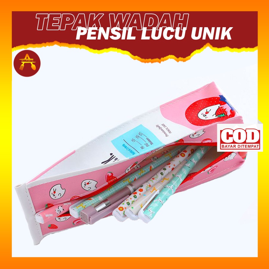 Tepak Kotak Tempat Wadah Pensil Pinsil Anak Perempuan Laki Laki Murah Bentuk Kotak Susu Perlengkapan Sekolah Anak