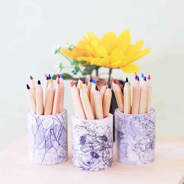 

Pensil Warna dan Floral DIY Masking Tape and Coloring Pencils Set