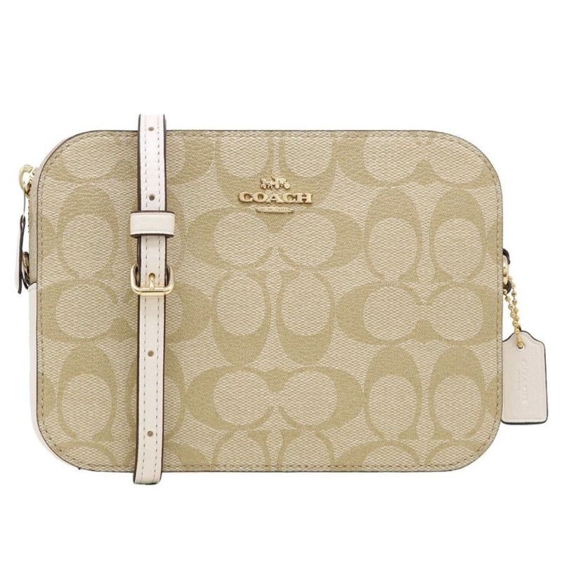 Coach Shoulder Camera Bag In Signature Canvas (C91677) / (C7679)