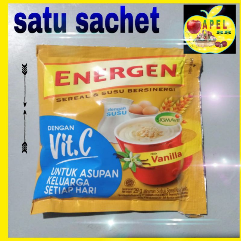 

energen sereal rasa vanila 1 sachet