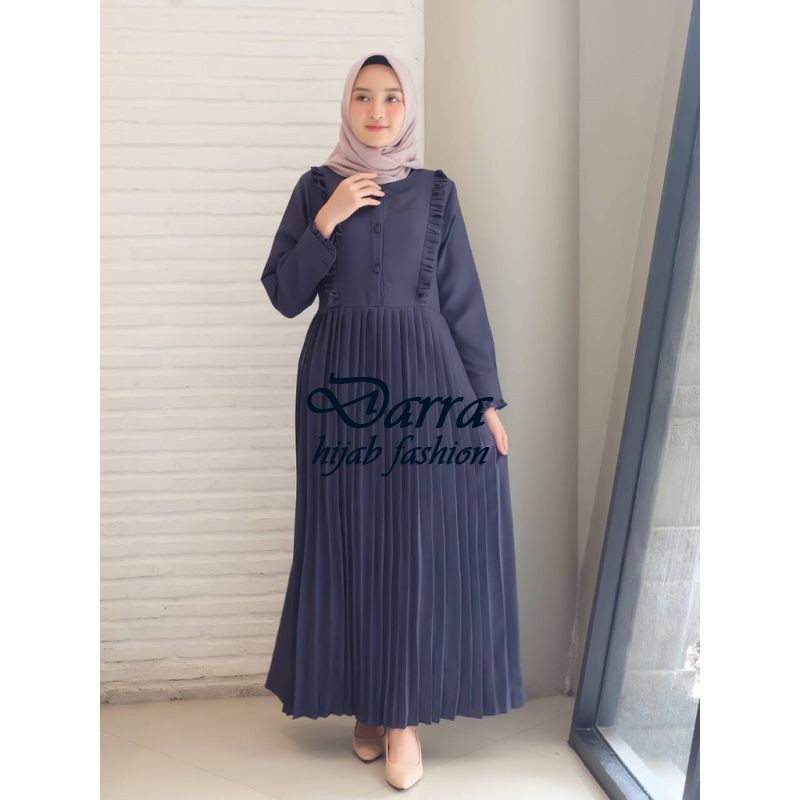 GAMIS AQILA NAVY MAXI DRESS MUSLIM FASHION GAMIS BEST SELLER DARRA FASHION