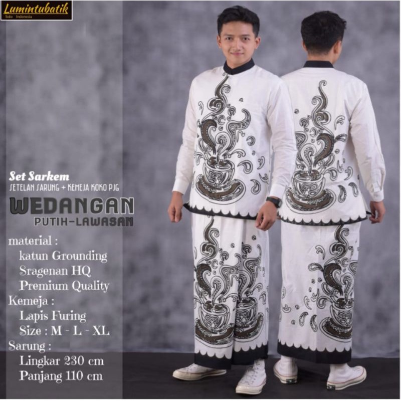 Sarkem set/set sarcel/setelan batik/set batik/hem batik/baju batik