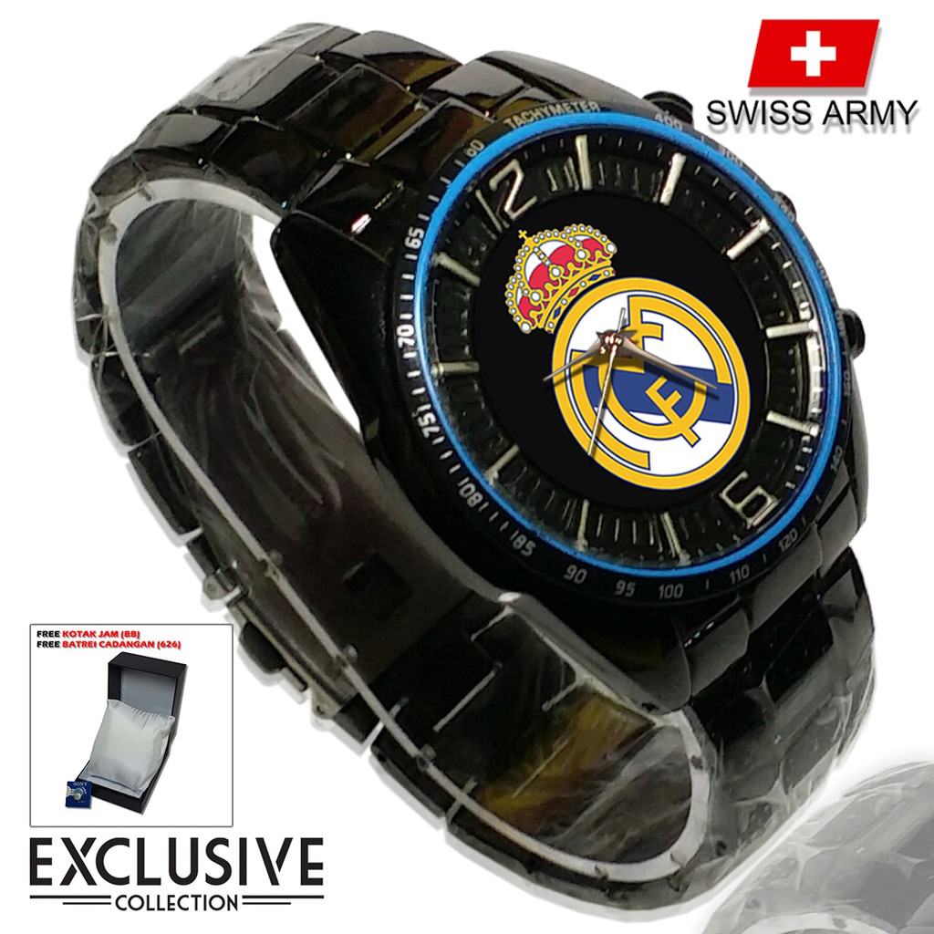 (Istimewa Bossque) Jam REAL MADRID Rantai Sport (Elegan)