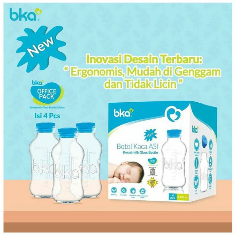 PMS186 BOTOL KACA ASI BKA OFFICE PACK 100 ML ISI 4 PCS