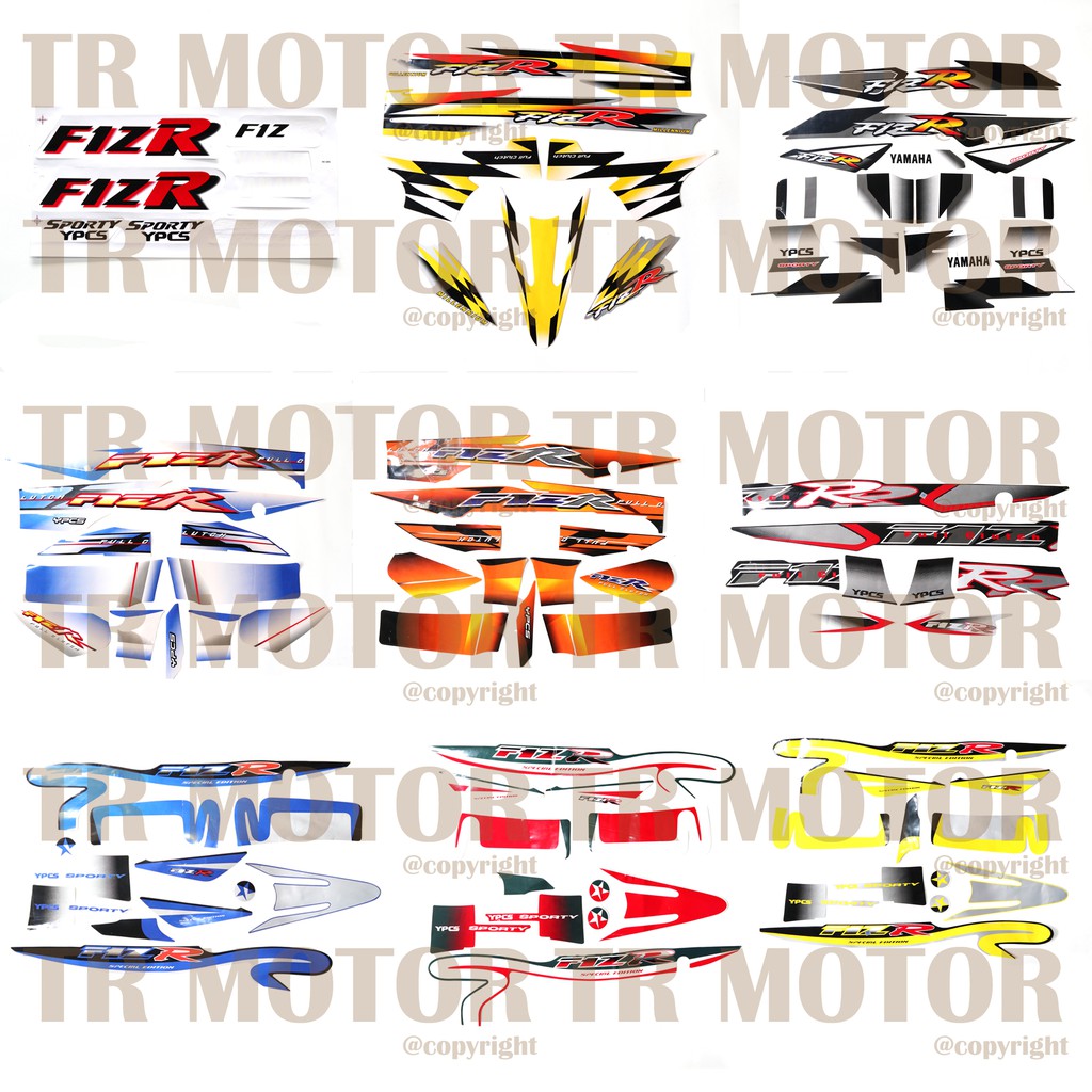 Stiker Sticker Body F1zr Fizr Malboro Caltex Full Clutch Millenium Standar Stripping Bodi Motor