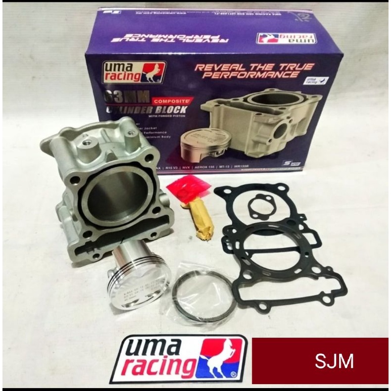 Blok Seher Uma racing ceramic 63 mmN-max Aerox R15 V3 WR155 MT15 Blok bore up Nmax Aerox 63mm Uma ra