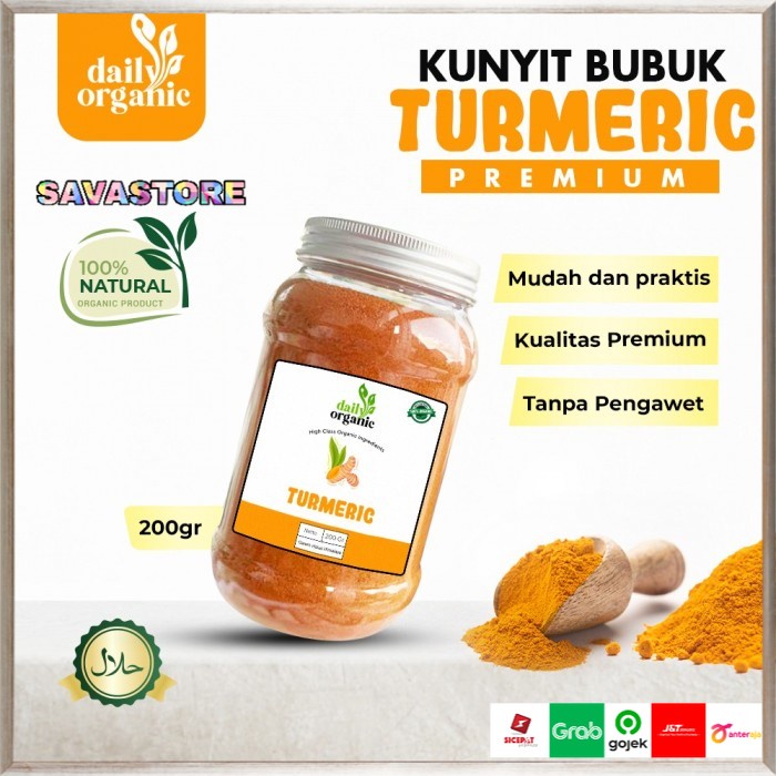 BUBUK KUNYIT MURNI PREMIUM ASLI BY DAILY ORGANIC TURMERIC POWDER PREMIUM ORIGINAL