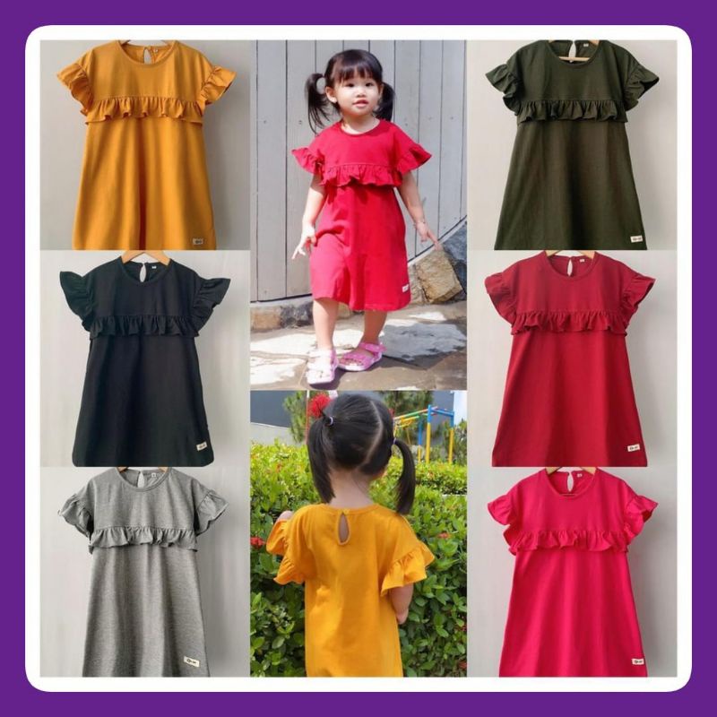 Perlengkapan Anak Fashion Anak Perempuan Baju Anak Perempuan Daster Anak Tugel Smile Umur 1-5Tahun T