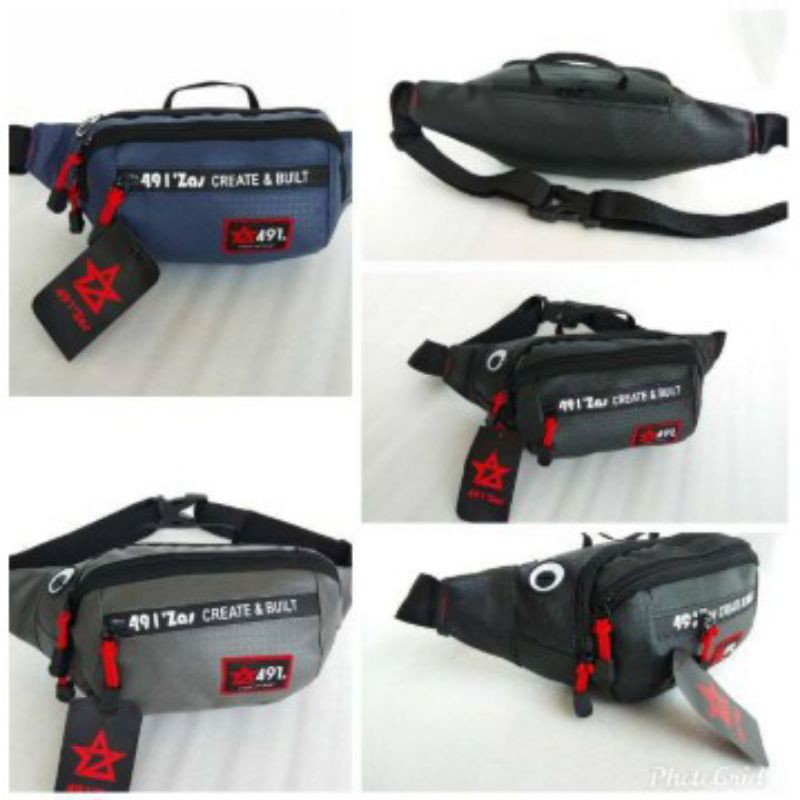 Waits bag unisex kedap air slot lubang kabel USB, tas pinggang running kekinian original 491zas