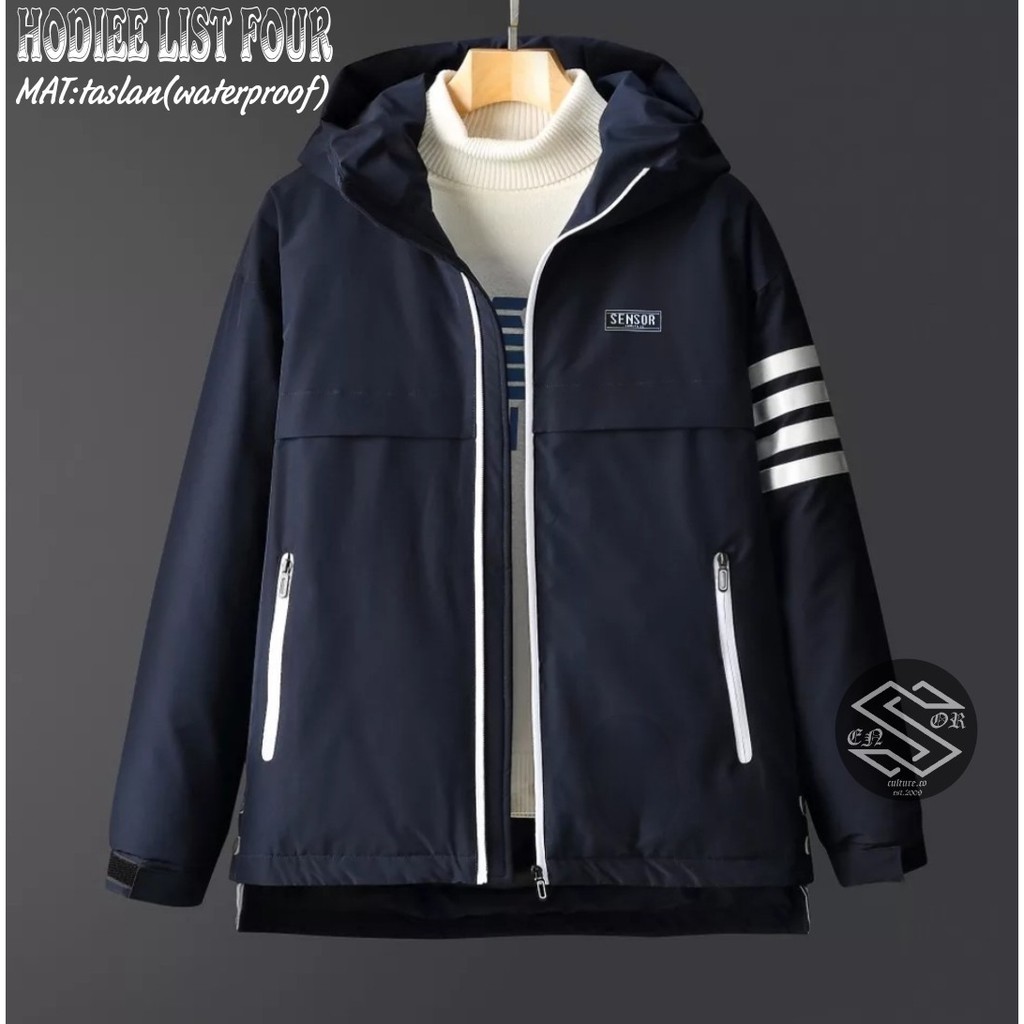 Jaket ARS Hoodie Taslan List Four Style Sensor Original