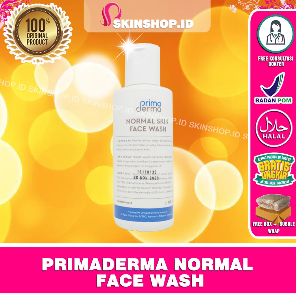 Primaderma Normal Skin Face WASH 135ml Original / Sabun Wajah Normal BPOM Aman