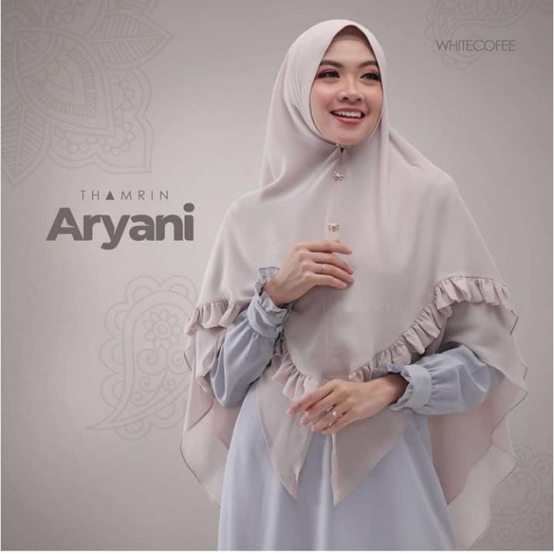 Khimar Jilbab hijab kerudung krudung bergo instan ceruty ceruti keruty pet ped antem  Aryani by Tham