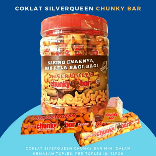 

Coklat Silverqueen murah Chunky jar mini bonus toples