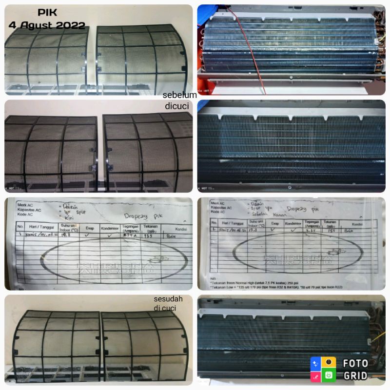 Service cuci AC 1/2 - 1 pk (Rumah, Ruko, Kantor) Khrisna Aircond