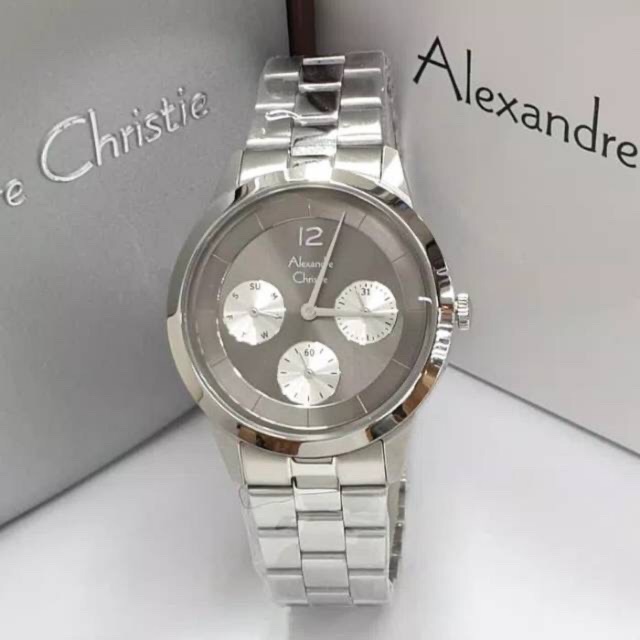 Jam Tangan Wanita Alexander Christie AC 2760 Silver Original Garansi Resmi 1 Tahun