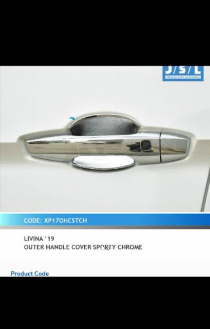 Outer mangkok pintu all new Livina 2019/ xpander sporty Hitam chrome   jsl