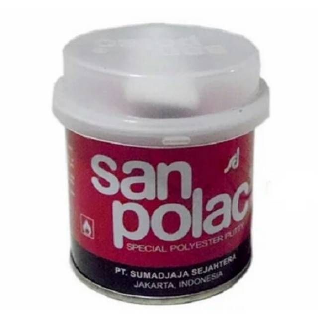 SANPOLAC 250 GRAM SANPOLAC 1/4 KG / DEMPUL MOTOR DEMPUL MOBIL DEMPUL BODY MOBIL DEMPUL BESI