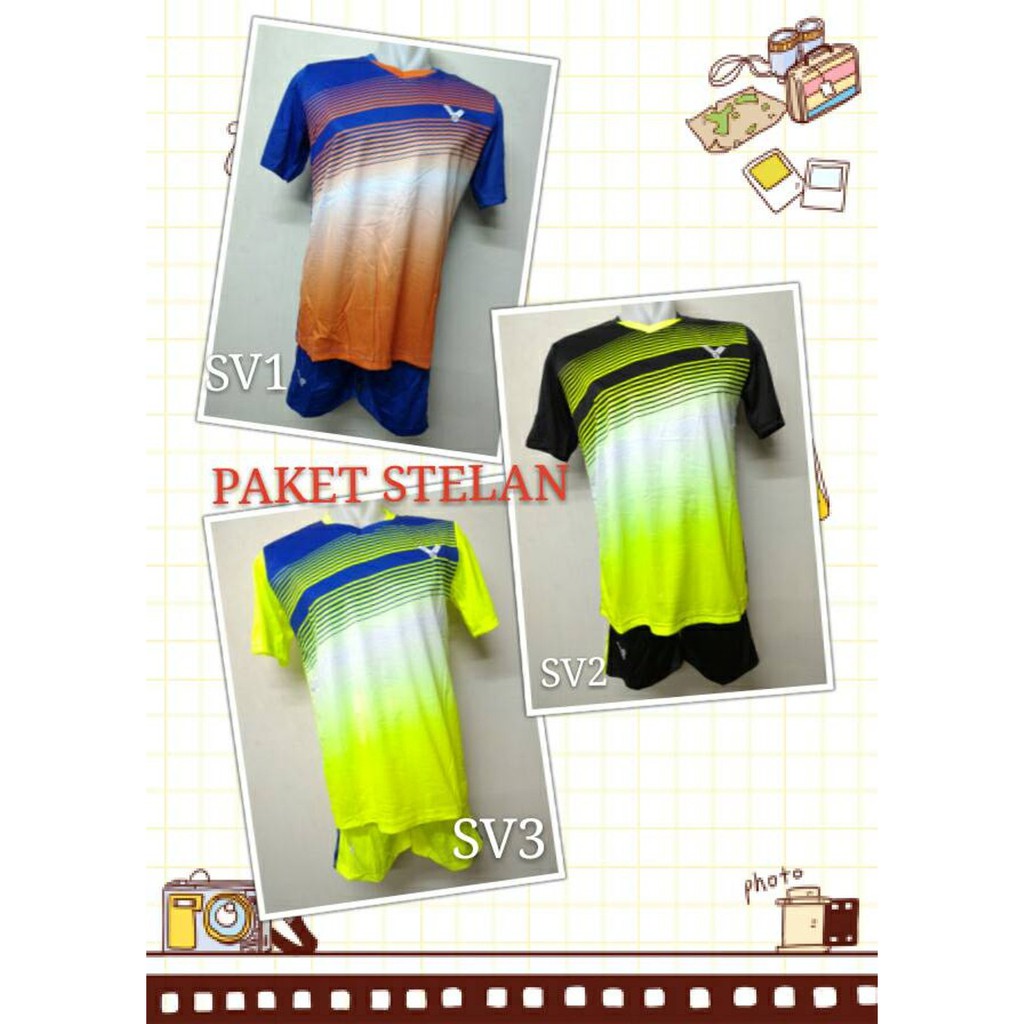 Promo  STELAN CELANA BAJU BADMINTON BULUTANGIS VICTOR Original