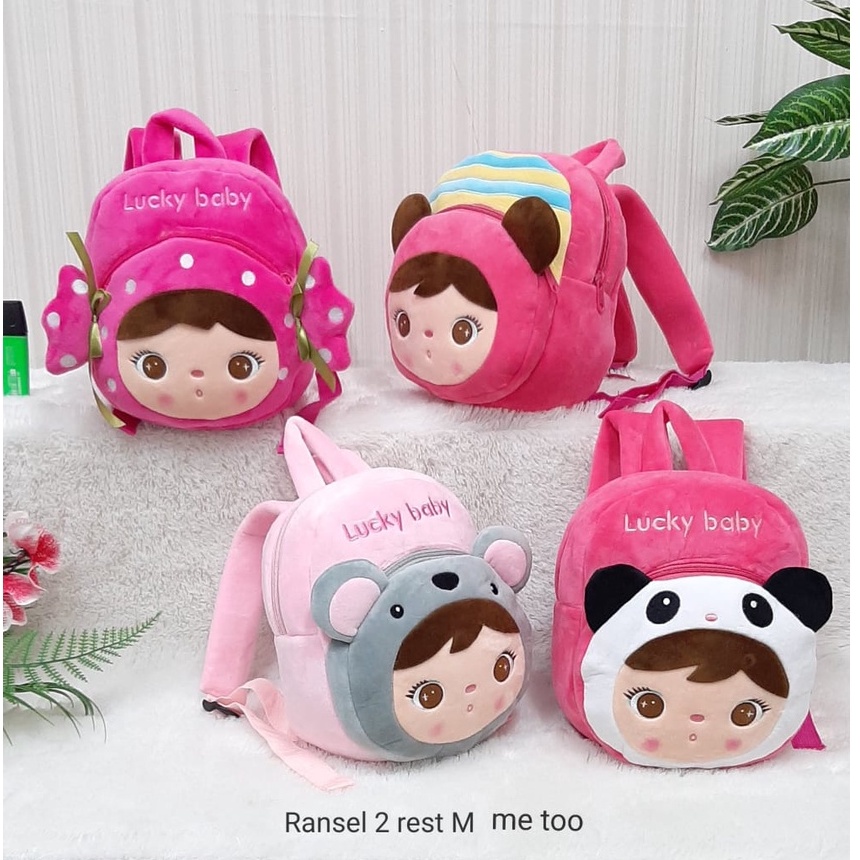 Tas Ransel Anak Cewek Metoo  Size M/Backpack Anak Paud/Tas Karakter/Kado Tas Anak Perempuan