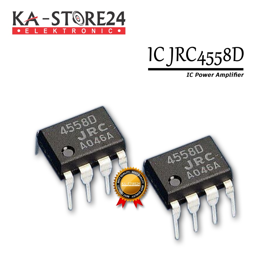 IC JRC4558d Asli JRC4558 IC Power Amplifier 4558 - Dual Operational Amplifier IC