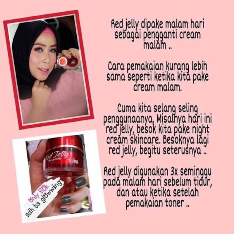 &lt;ib&gt; KEMASAN BARU // red jelly -- GARANSI ORIGINAL -- RK jelly premium glow -- RED jelly RK glow original