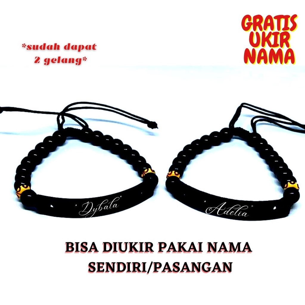 GELANG COUPLE NAMA,GELANG PASANGAN,GELANG UKIR NAMA