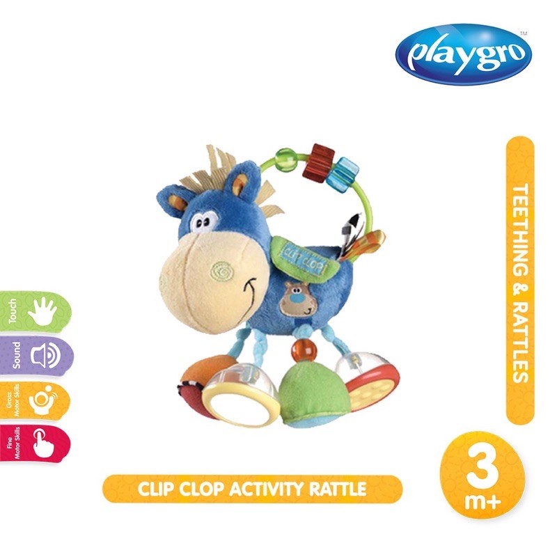 Playgro Clip Clop Activity Rattle - Mainan Bayi