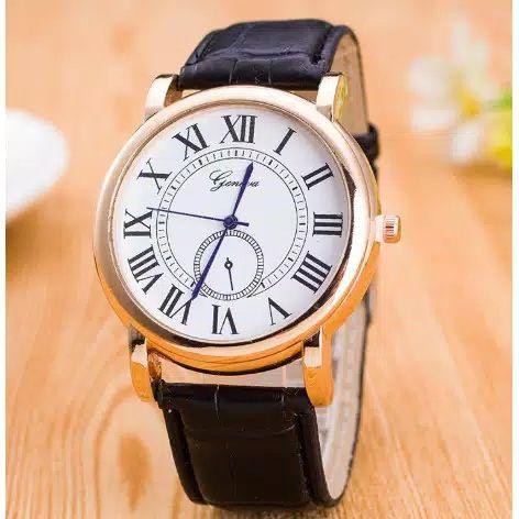 ✅ COD KUMA J-191 Jam Tangan Pria Wanita Geneva Tali Kulit Motif Formal Pria