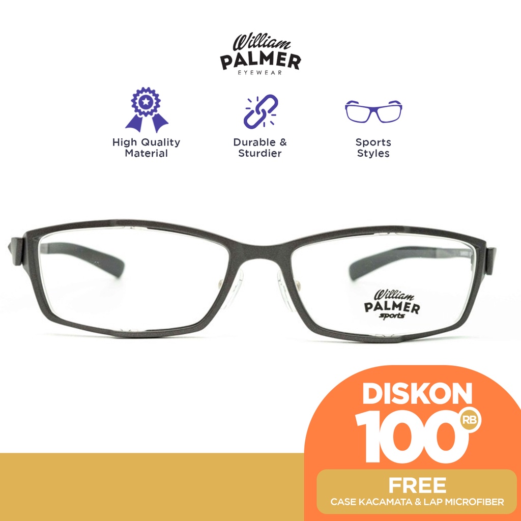William Palmer Kacamata Pria Wanita Sport 860031 C031 Gunmetal