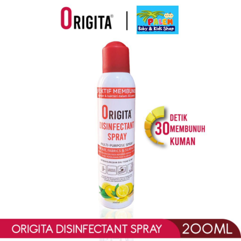 ORIGITA DISINFECTANT SPRAY 200 mL - FREE ANTISEPTIK 95ML (SOS DISINFECTANT) 0244 (khusus jabodetabek&amp;Pulau Jawa)