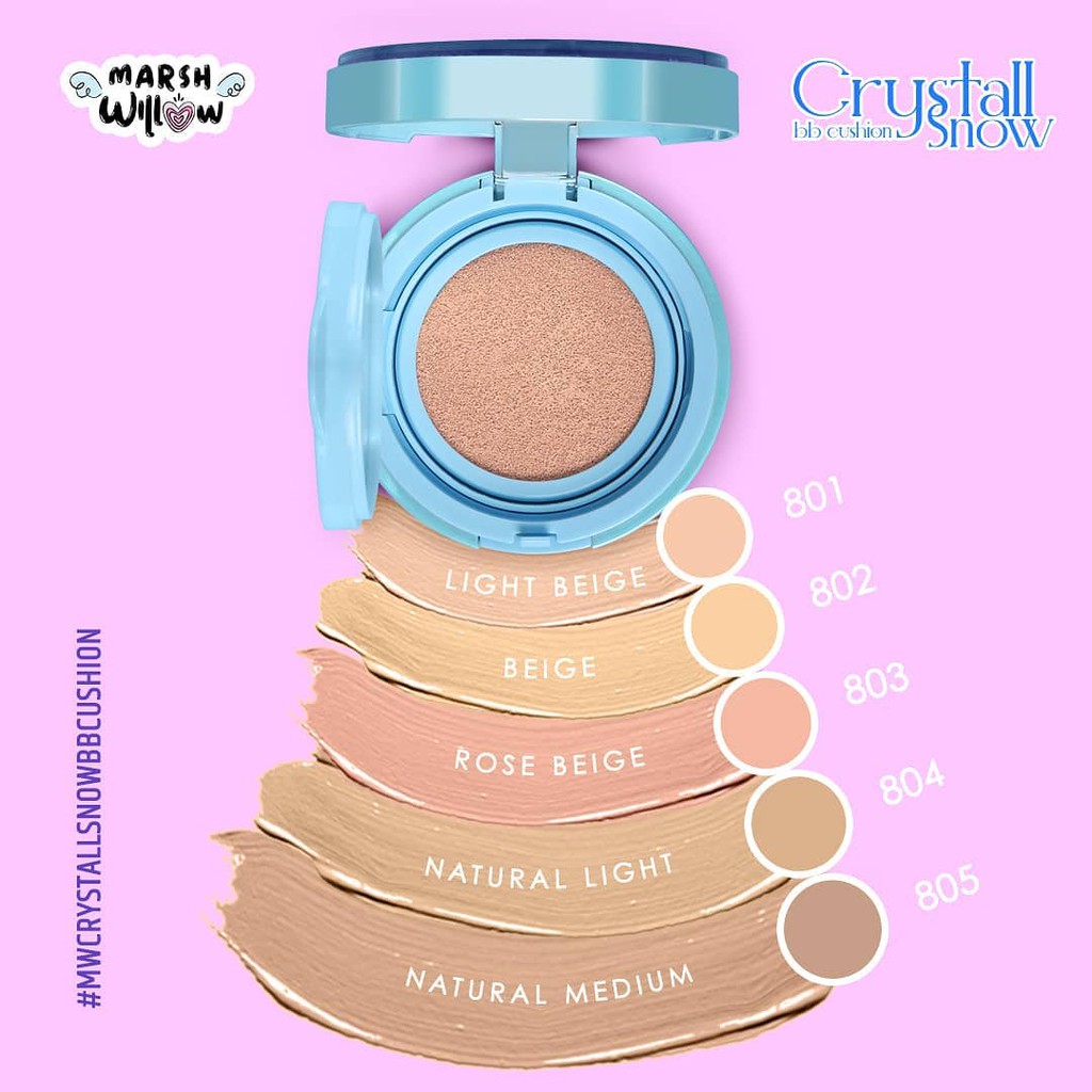 ⭐ BAGUS ⭐ MARSHWILLOW CRYSTAL SNOW BB CUSHION | Crystall