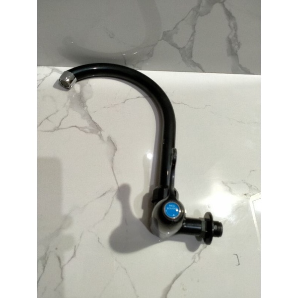 kran angsa pvc soligen Hitam keran cuci piring w1