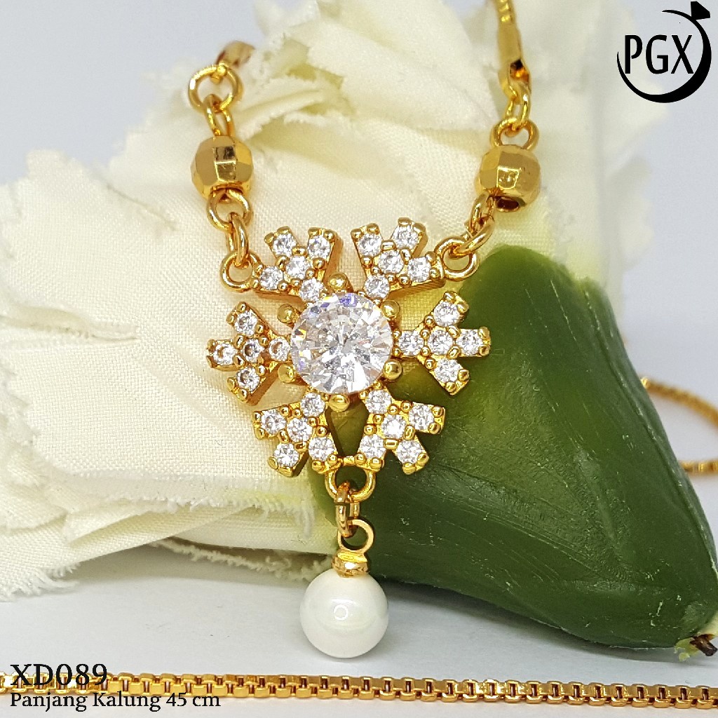 PGX Kalung Wanita Xuping Perhiasan Lapis Emas Aksesoris Fashion Premium - XD089