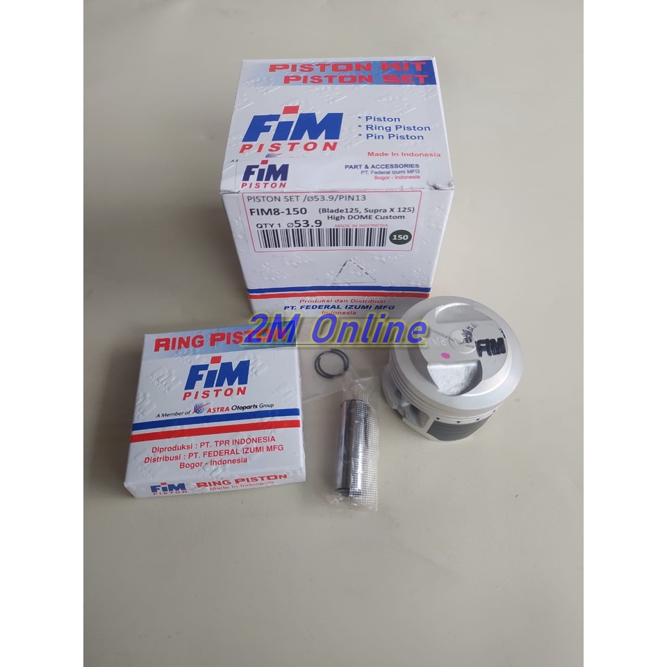 Mdr Seher Piston Kit Blade 125 High Dome OS 150 Dim 53.9 Pen 13 FIM8 FIM
