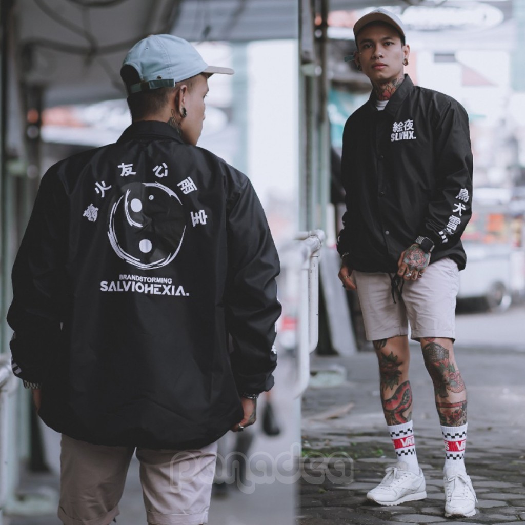 Salvio Hexia Coach Jacket Windbreaker Pria Original - Yin Yang