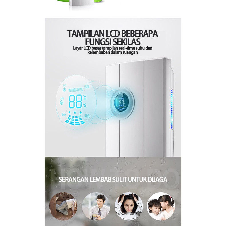 VBELL Dehumidifier, dehumidifier ruang bawah tanah kamar tidur rumah tangga, dehumidifier, dehumidifier senyap, penyerap kelembaban rumah tangga